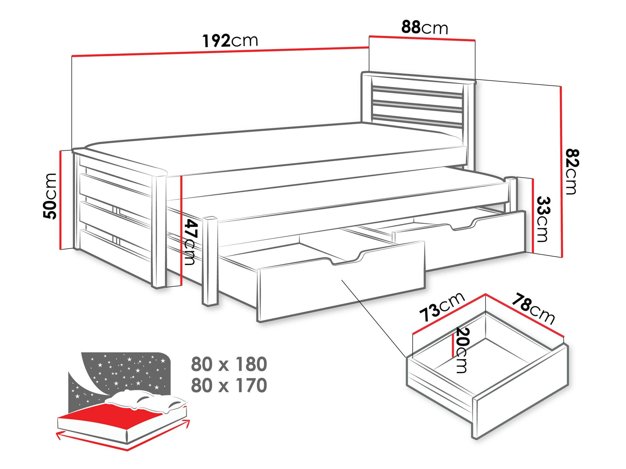 Bed Henderson 169 (Wit)