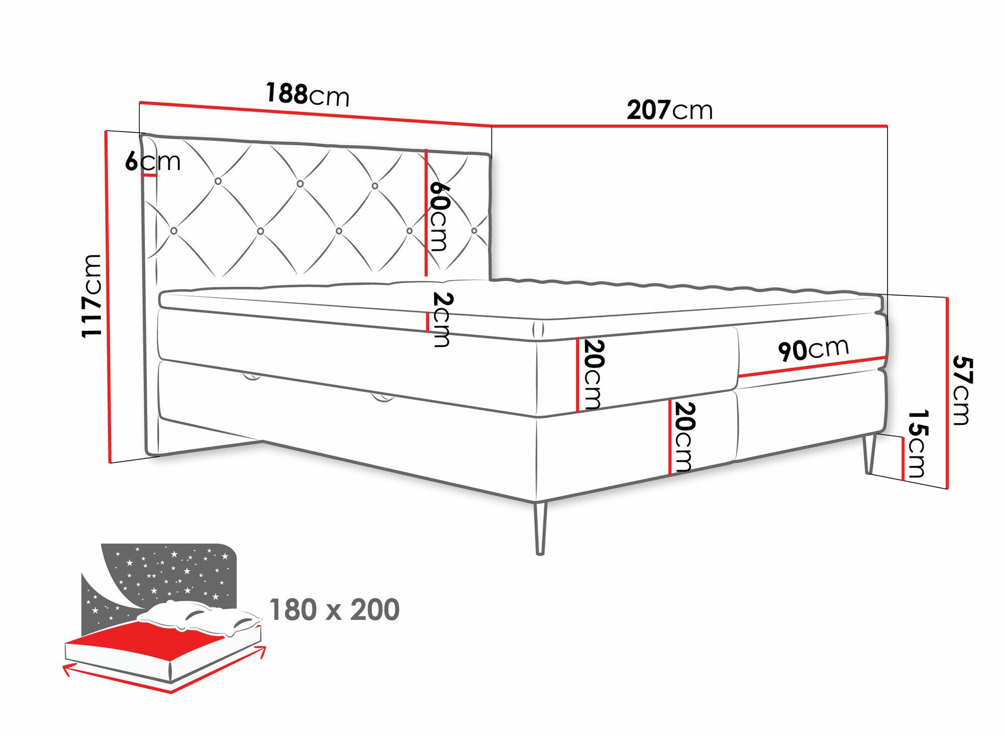 Boxspring ComfiDream Myrel (Verita 16)