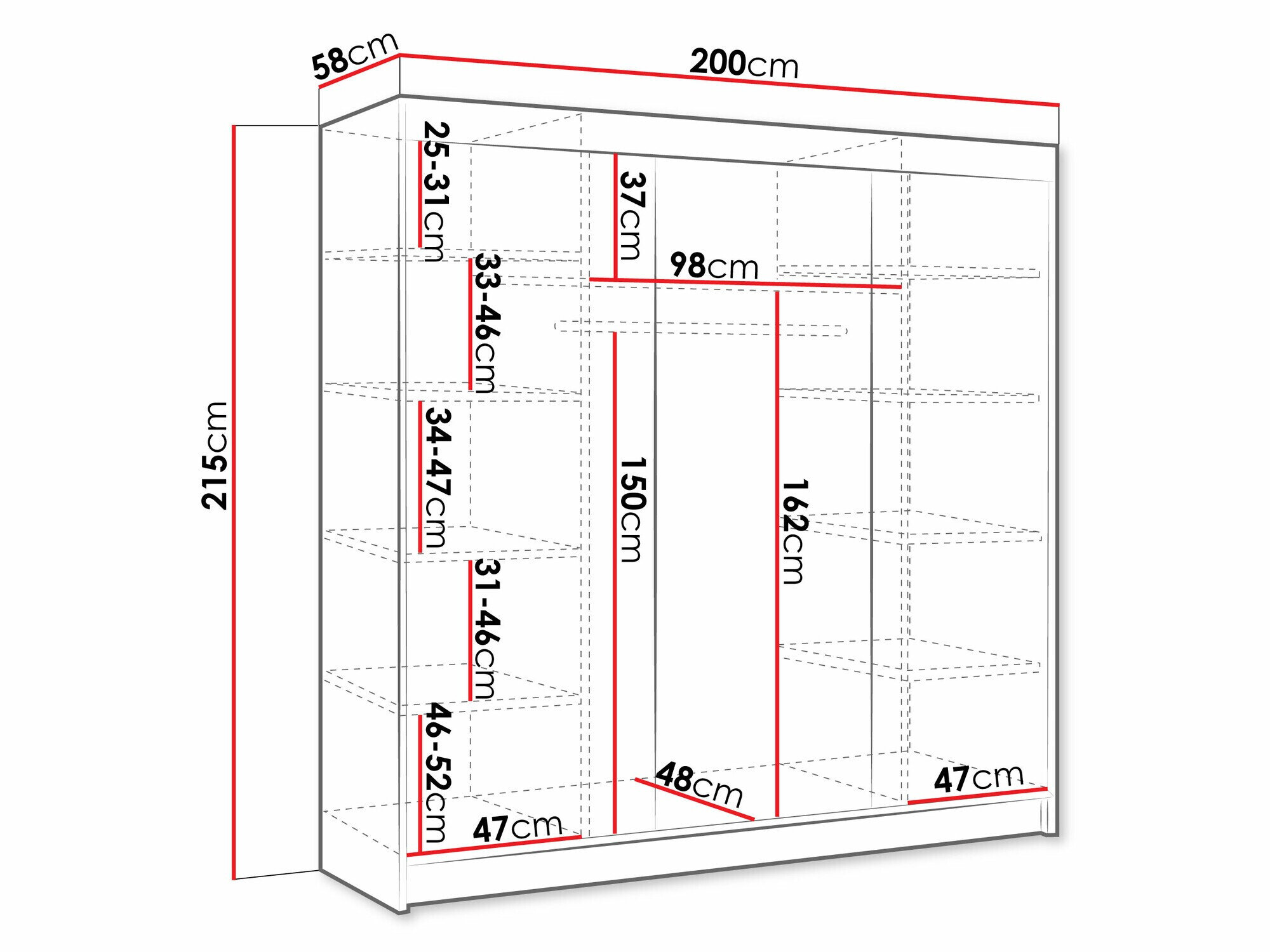 Garderobeskab Closico Durion I (Kashmir)