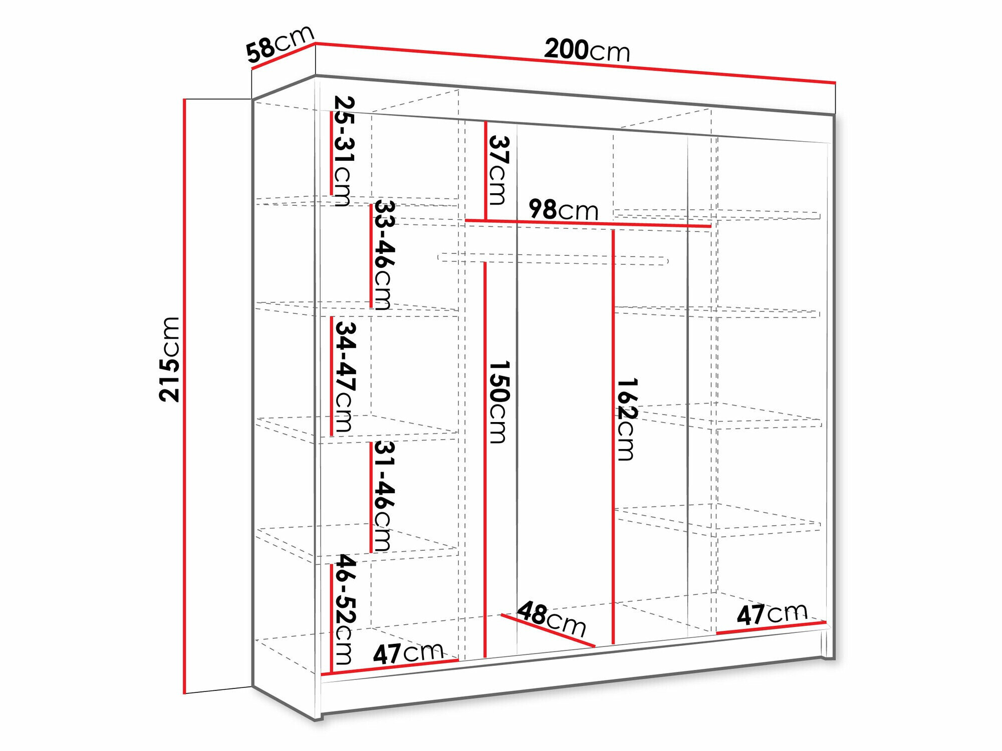 Garderobeskab Closico Durion II (Kashmir)