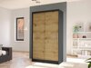 Kledingkast Closico Structor I (Zwart + Artisan eiken)