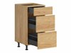 Модулен шкаф с чекмеджета Amper Oak 109