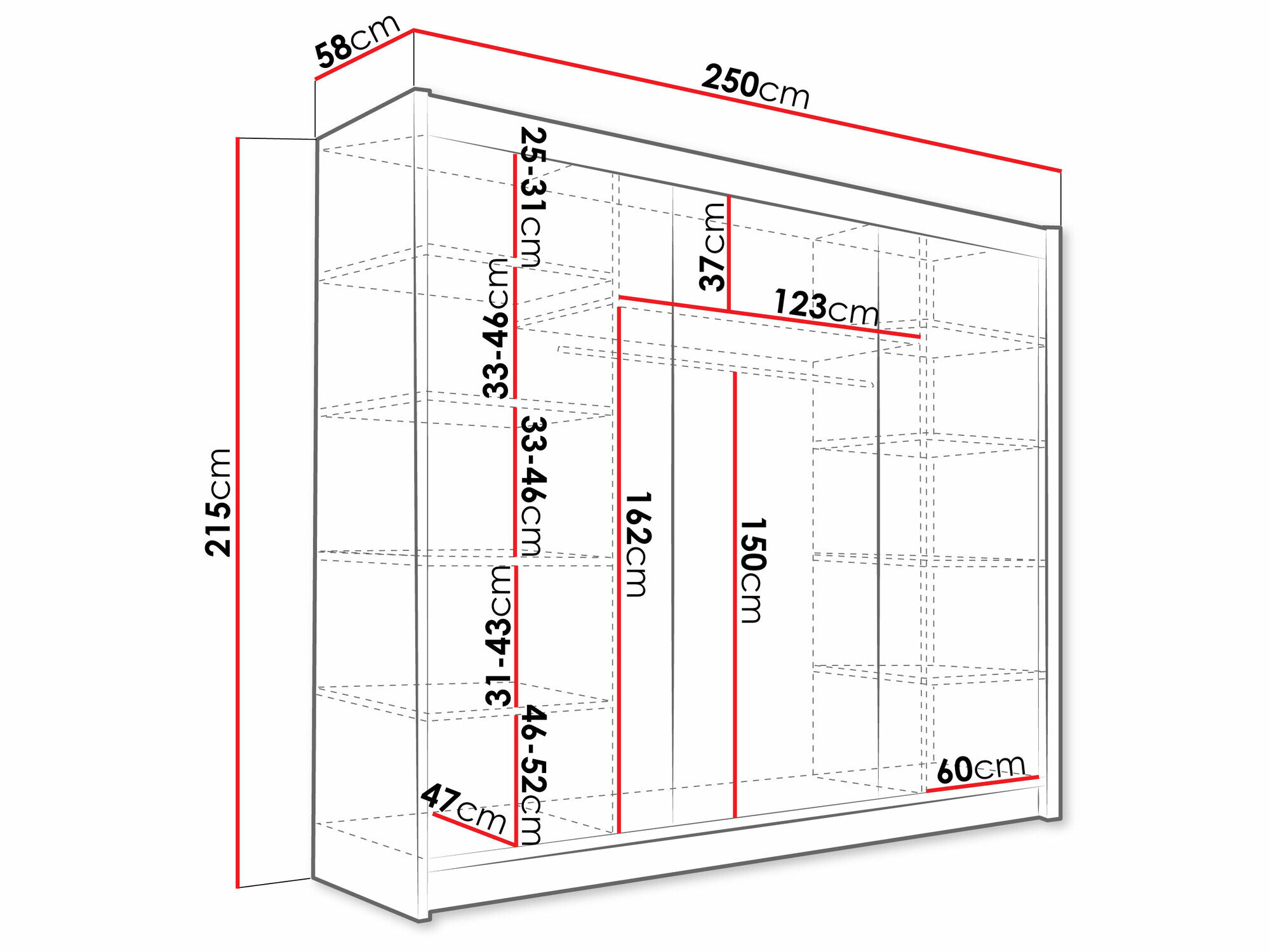 Garderobeskab Closico Ordo III (Kashmir)