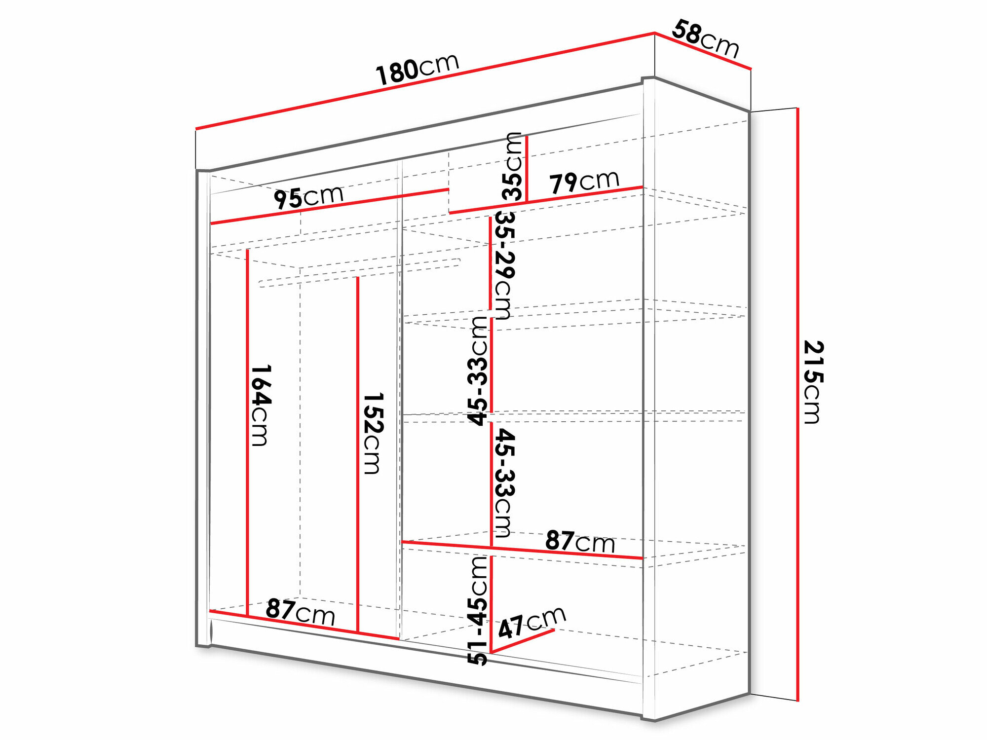 Garderobeskab Closico 125 (Kashmir)