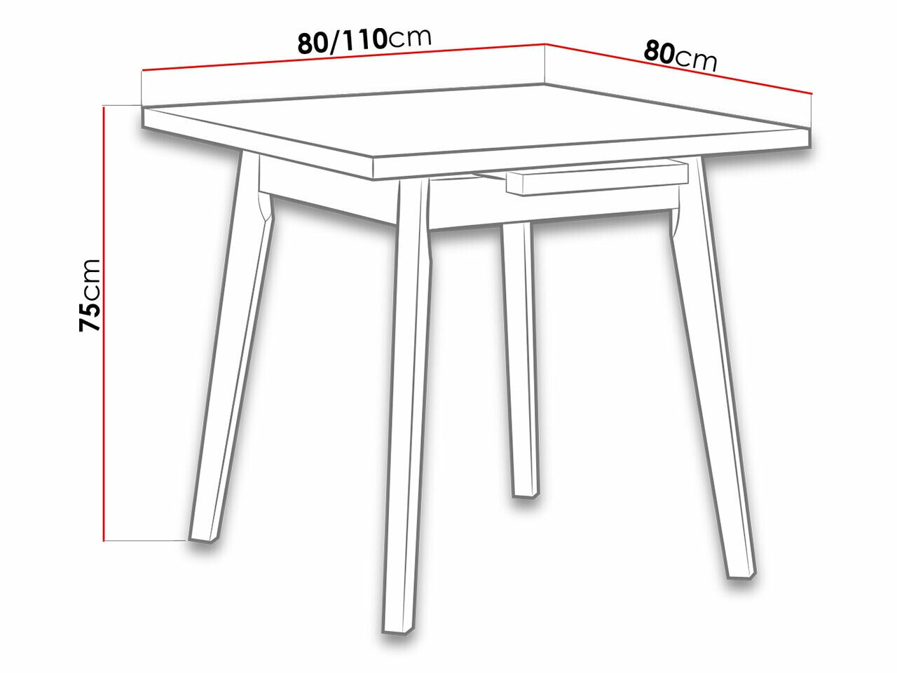 Tafel Victorville 303 (Kleinzoon eik + Zwart)