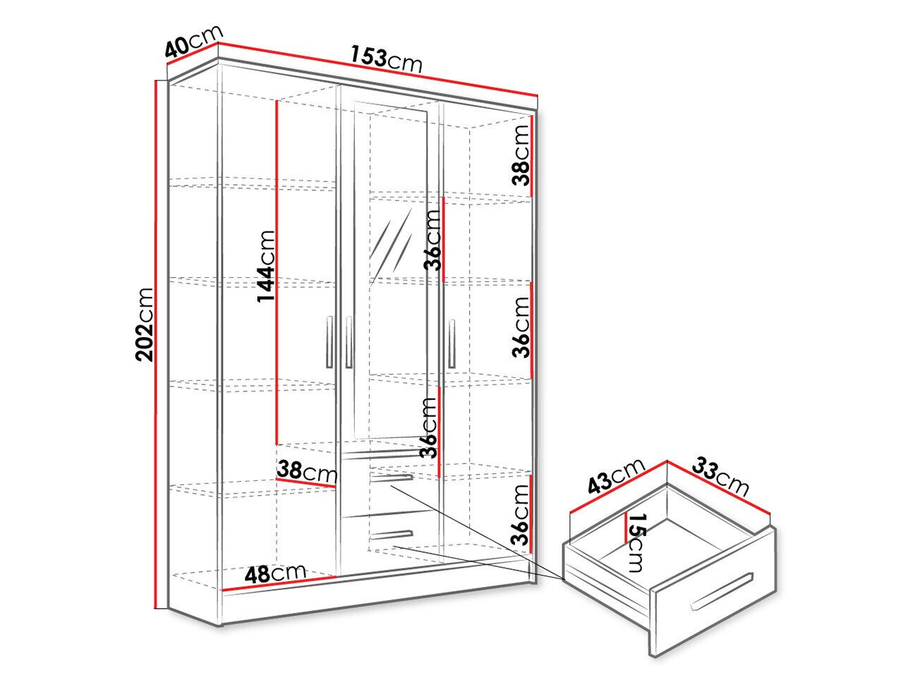Garderobeskab Comfivo Pastor