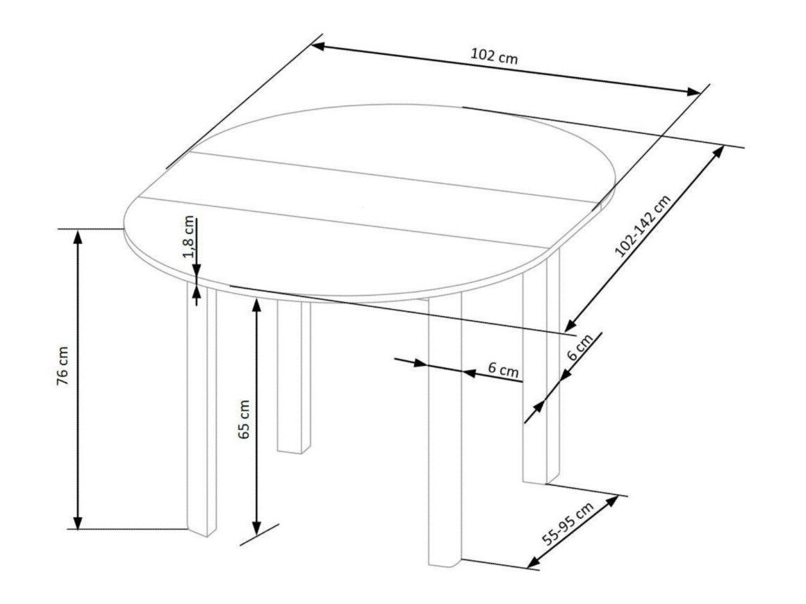 Bord Houston 961 (Sort)
