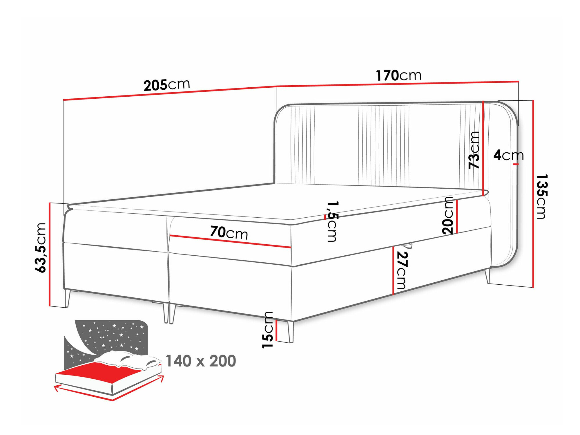 Boxspring Sonus (Magic Velvet 2206)