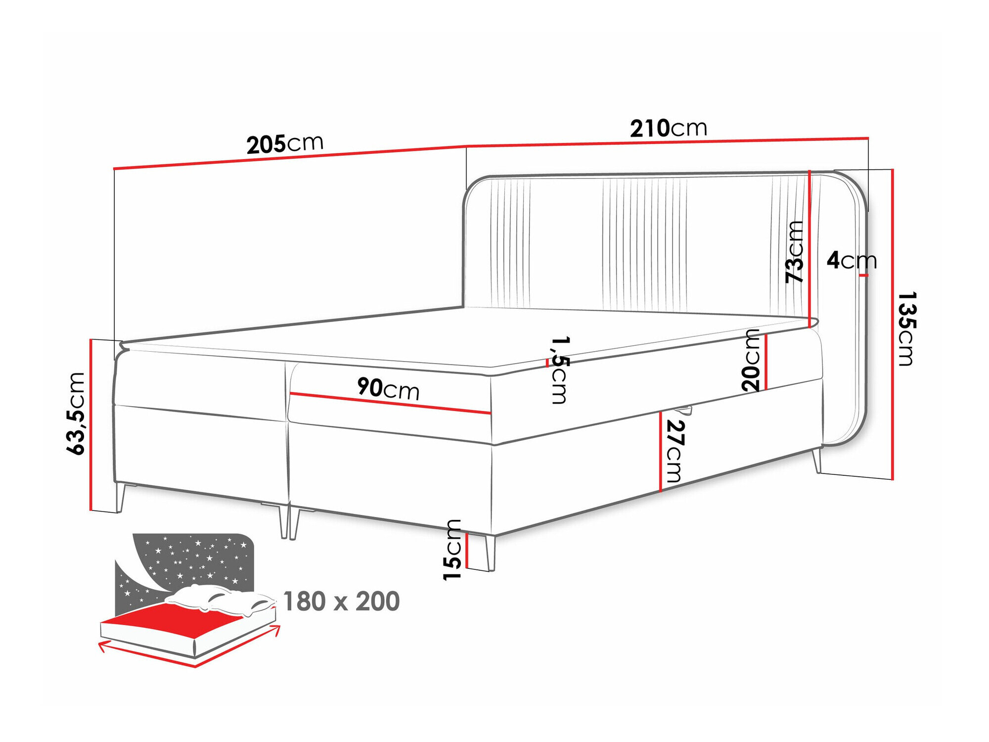 Boxspring Sonus (Magic Velvet 2219)