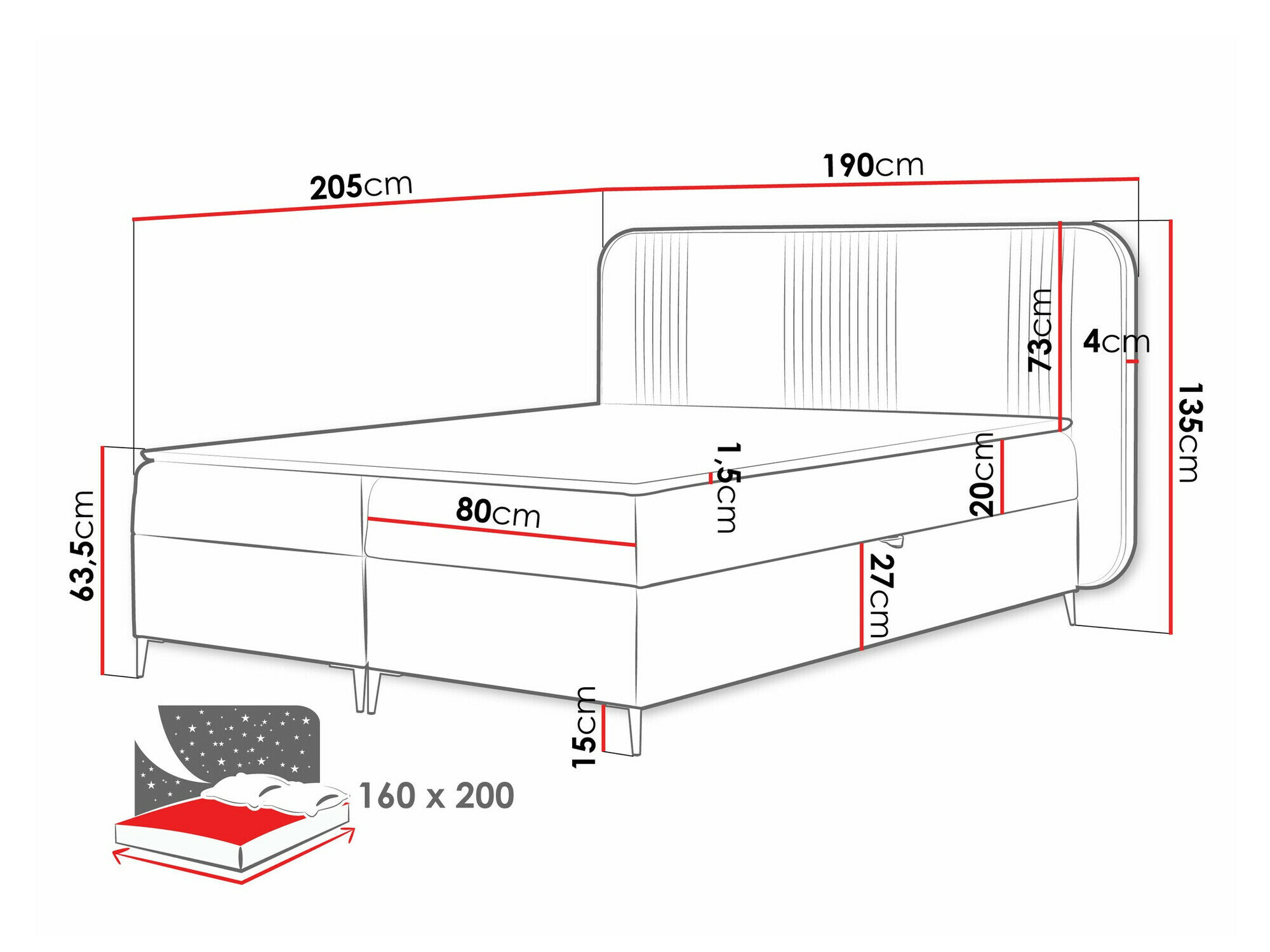 Boxspring Sonus (Magic Velvet 2225)