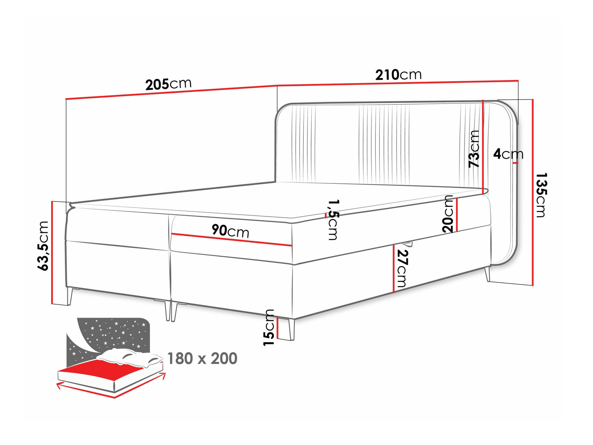 Boxspring Sonus (Magic Velvet 2256)