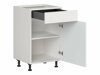 Dulap modular cu sertar și uși Eva White 104