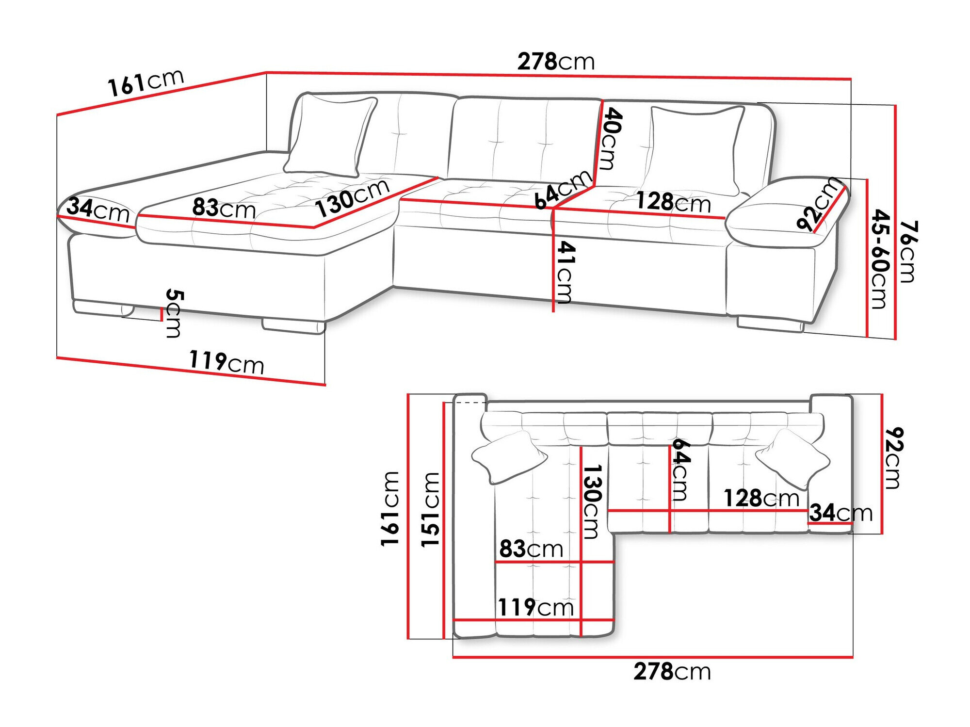 Hjørnesofa Comfivo Serenitas (Clara 215.11)