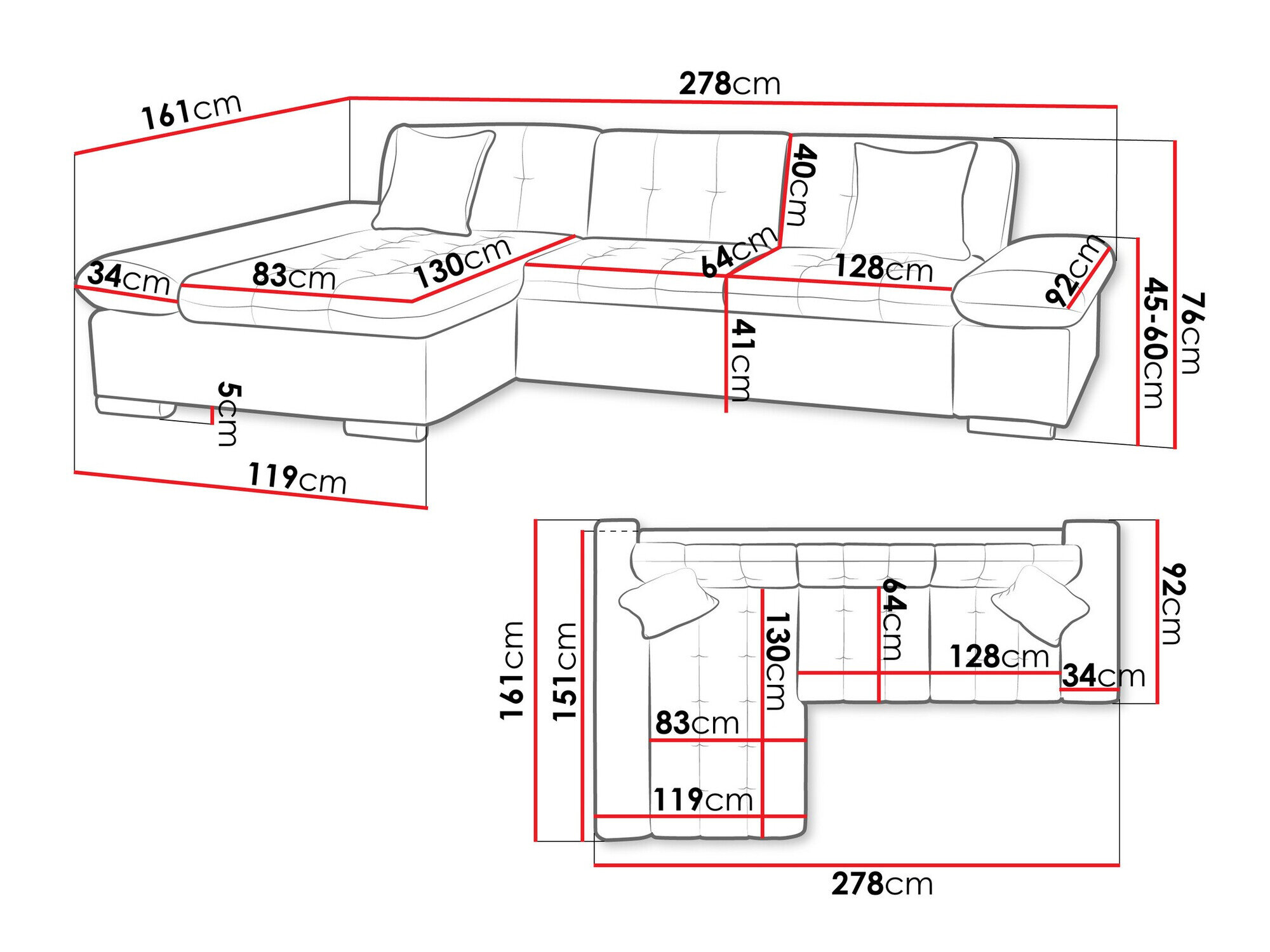 Hjørnesofa Comfivo Serenitas (Wave 05)