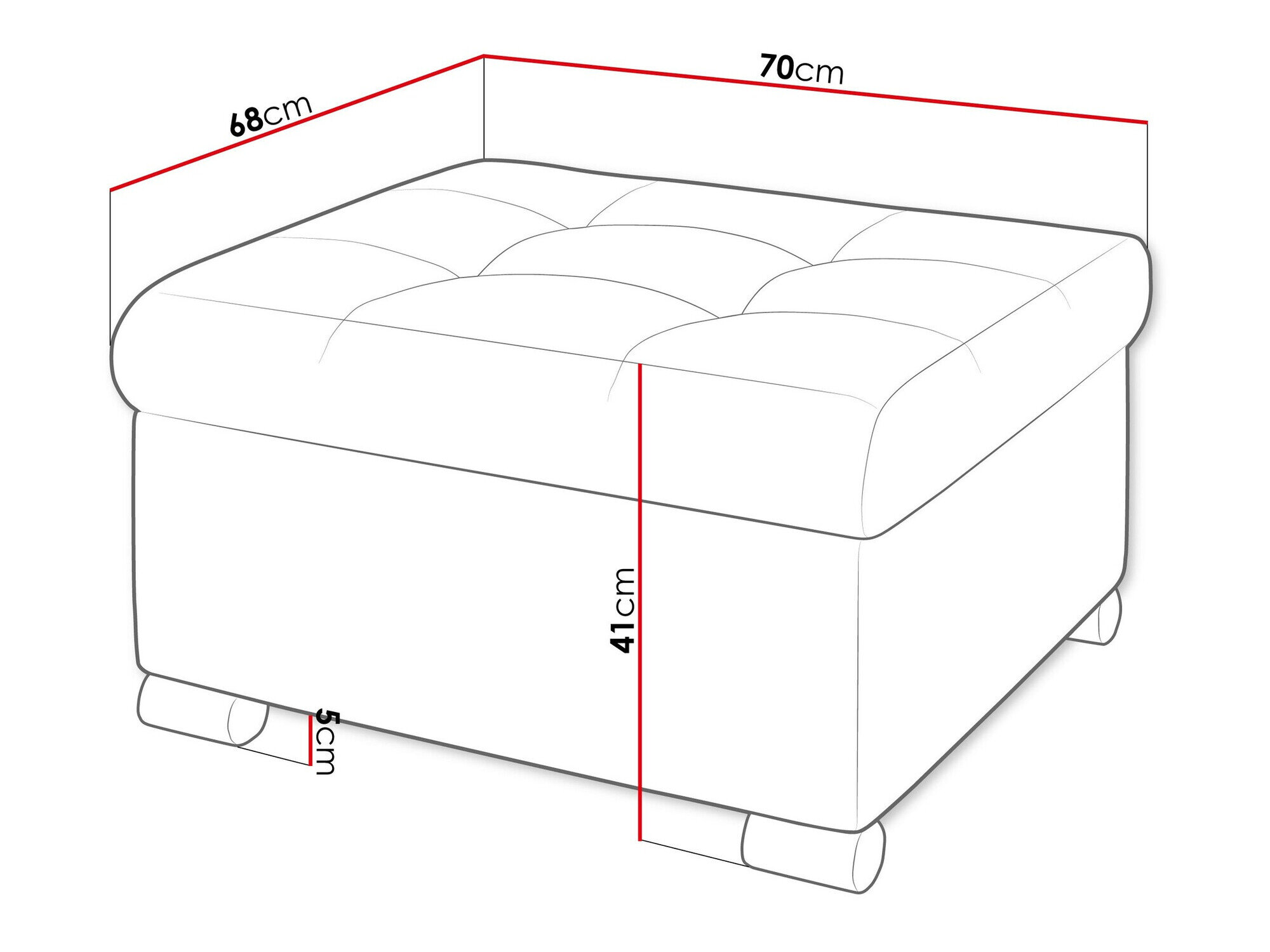 Puf Comfivo Gemma (Coral 50)