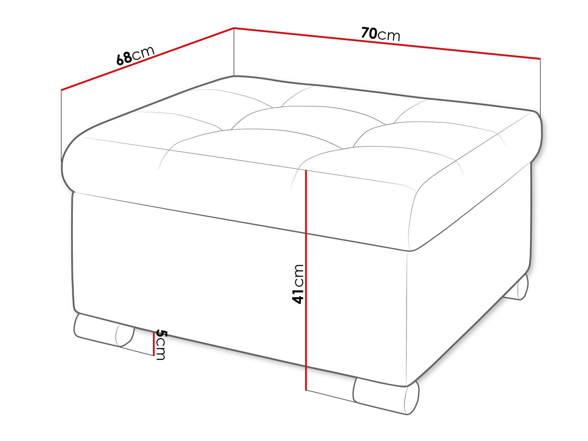 Puf Comfivo Gemma (Coral 55)