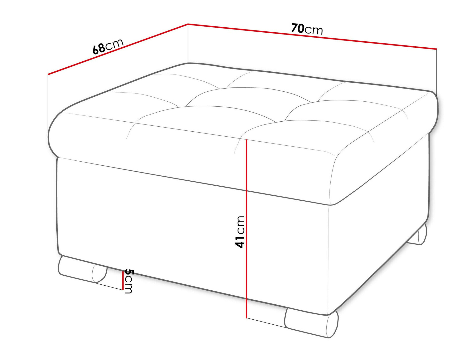Puf Comfivo Gemma (Coral 65)