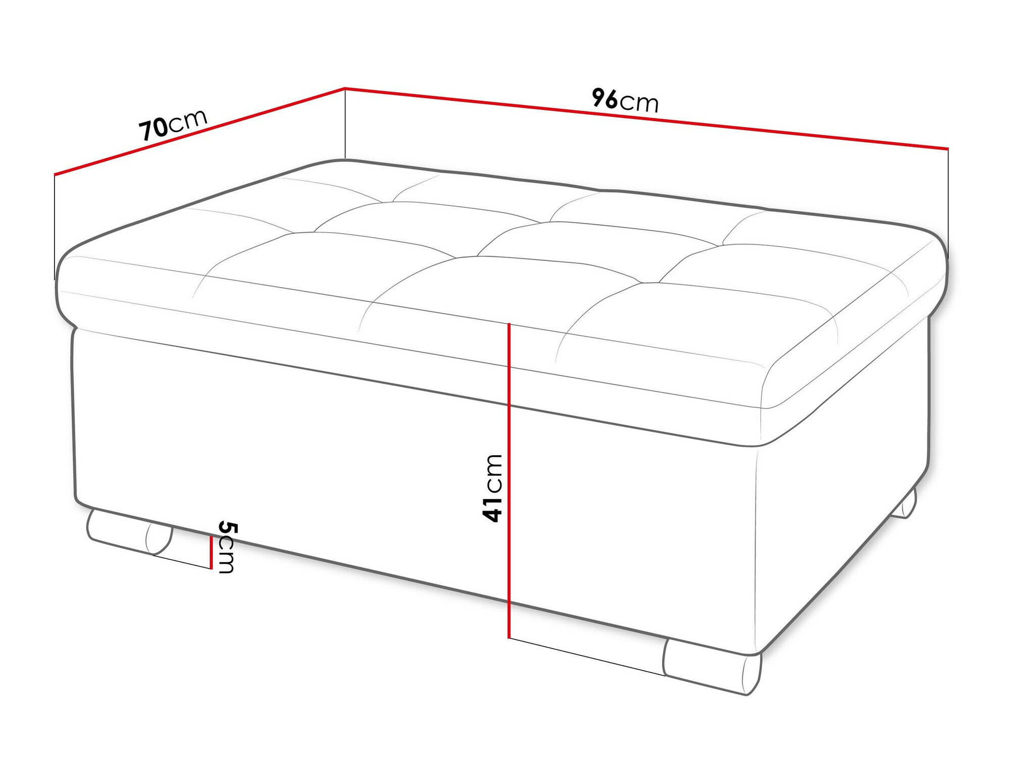 Polstret bænk Comfivo 118 (Coral 45)