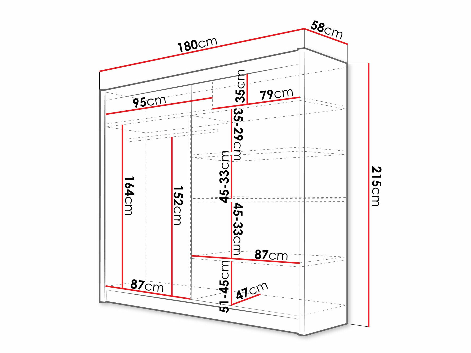 Garderobeskab Closico 153 (Kashmir)