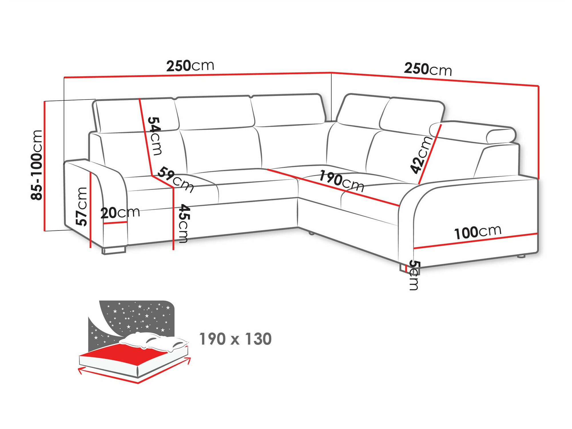 Hjørnesofa Ovos I (Crown 2)