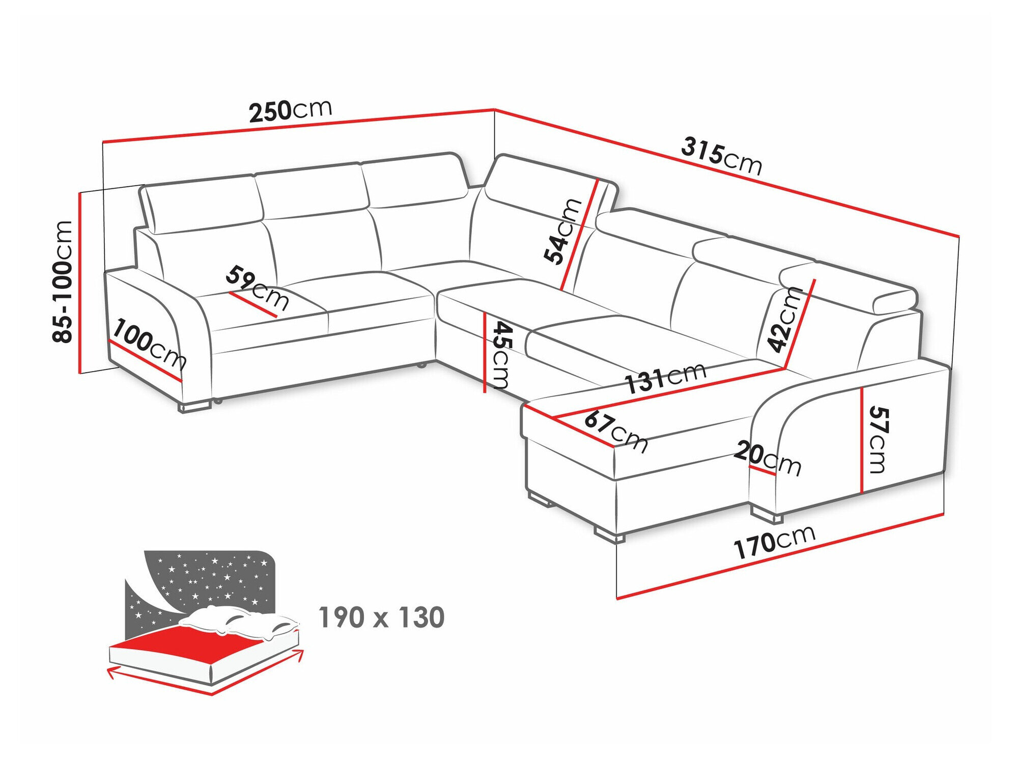 Hjørnesofa Ovos IV (Crown 2)