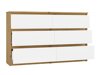 Ladekast Elbvelu 103 (Artisan eiken + Wit)