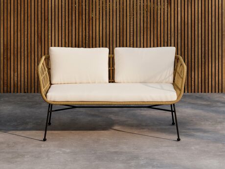 Sofá para exterior Dallas 5187 (Luminoso madera + Beige)