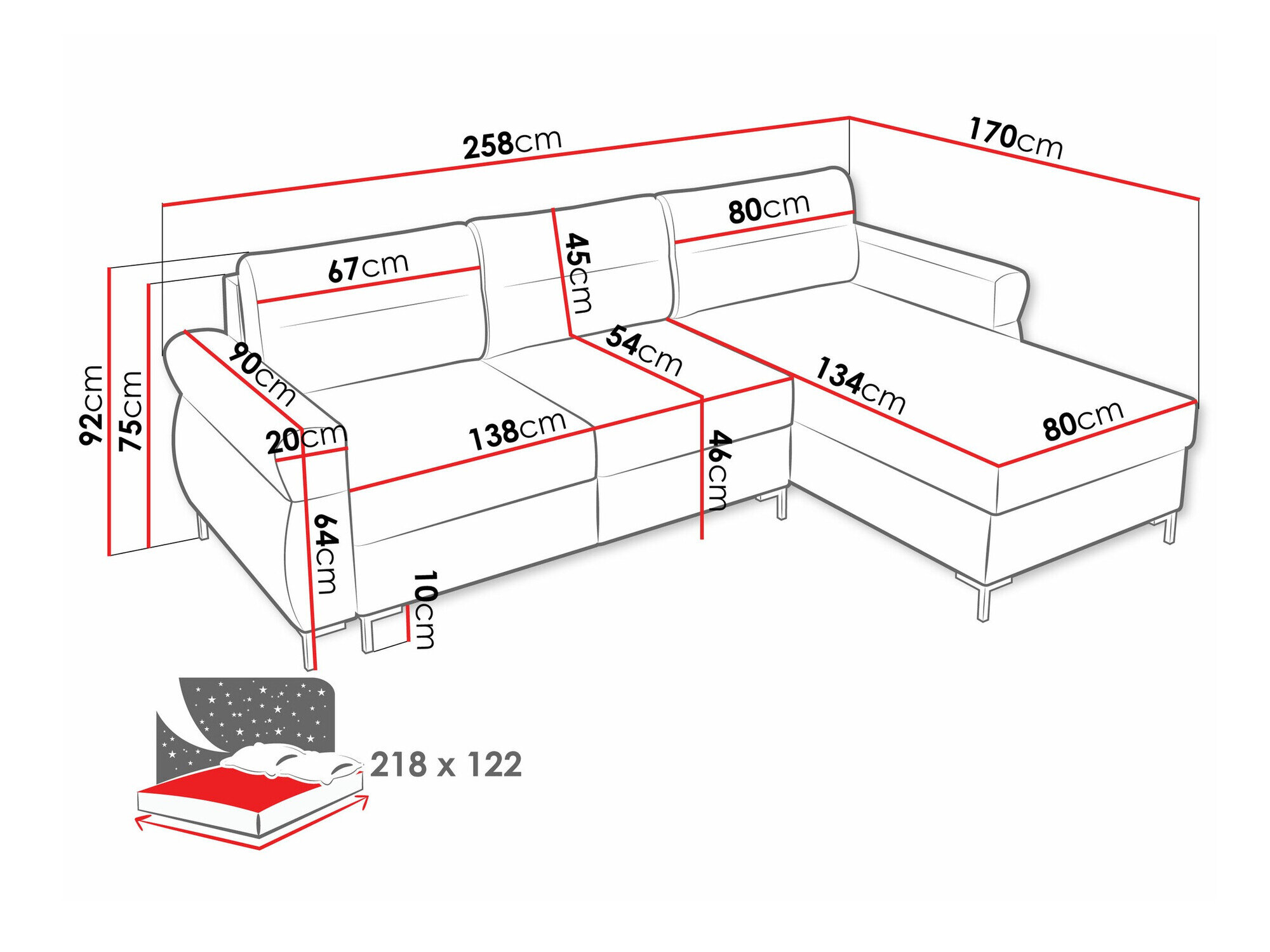 Hjørnesofa Stonecrest 103 (Sierra 746)