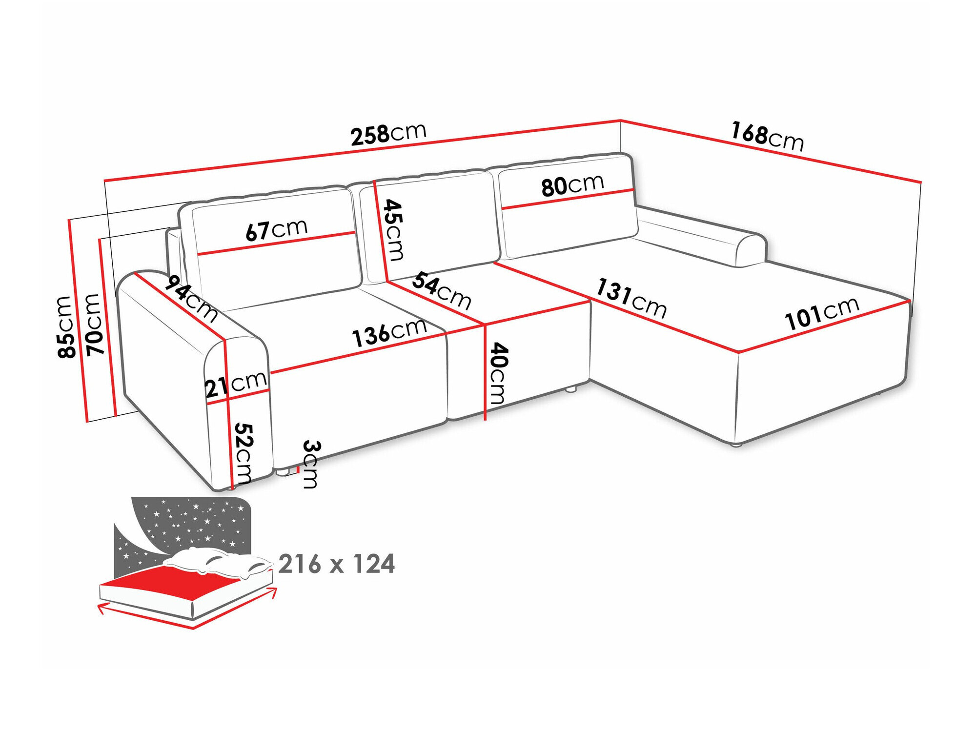 Hjørnesofa Stonecrest 105 (Sierra 748)
