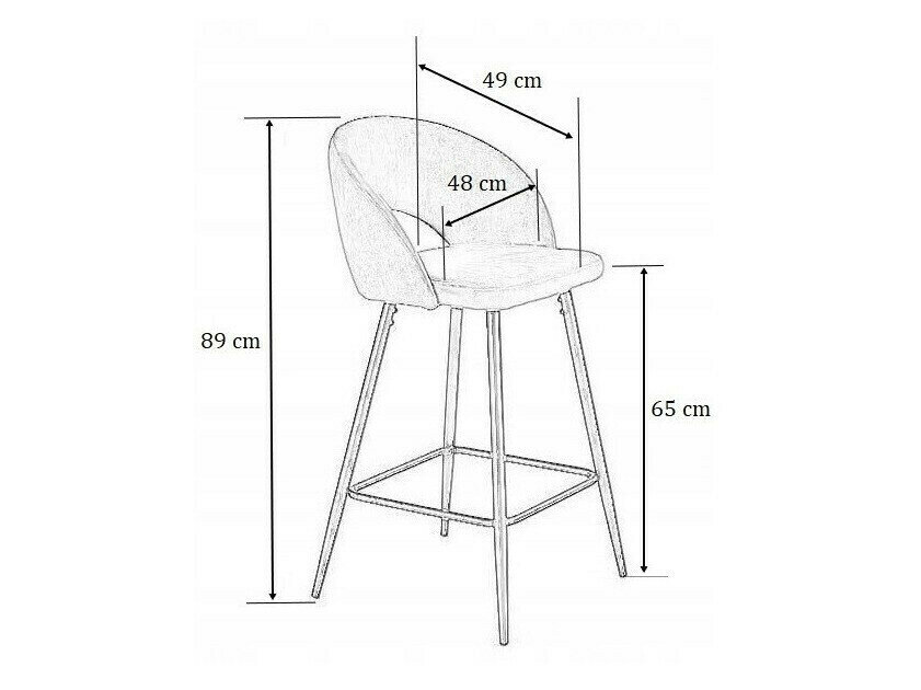 Counterstol Houston 881 (Sort)