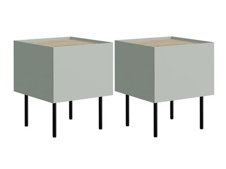 Ensemble de tables de chevet Melbela 108 (Olivier clair + Chêne)