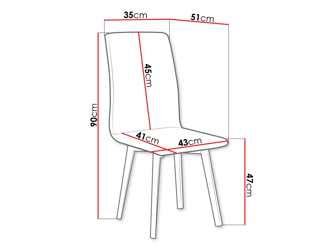 Stol Victorville 268 (Sort)