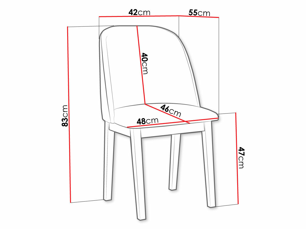 Stol Victorville 332 (Sort)