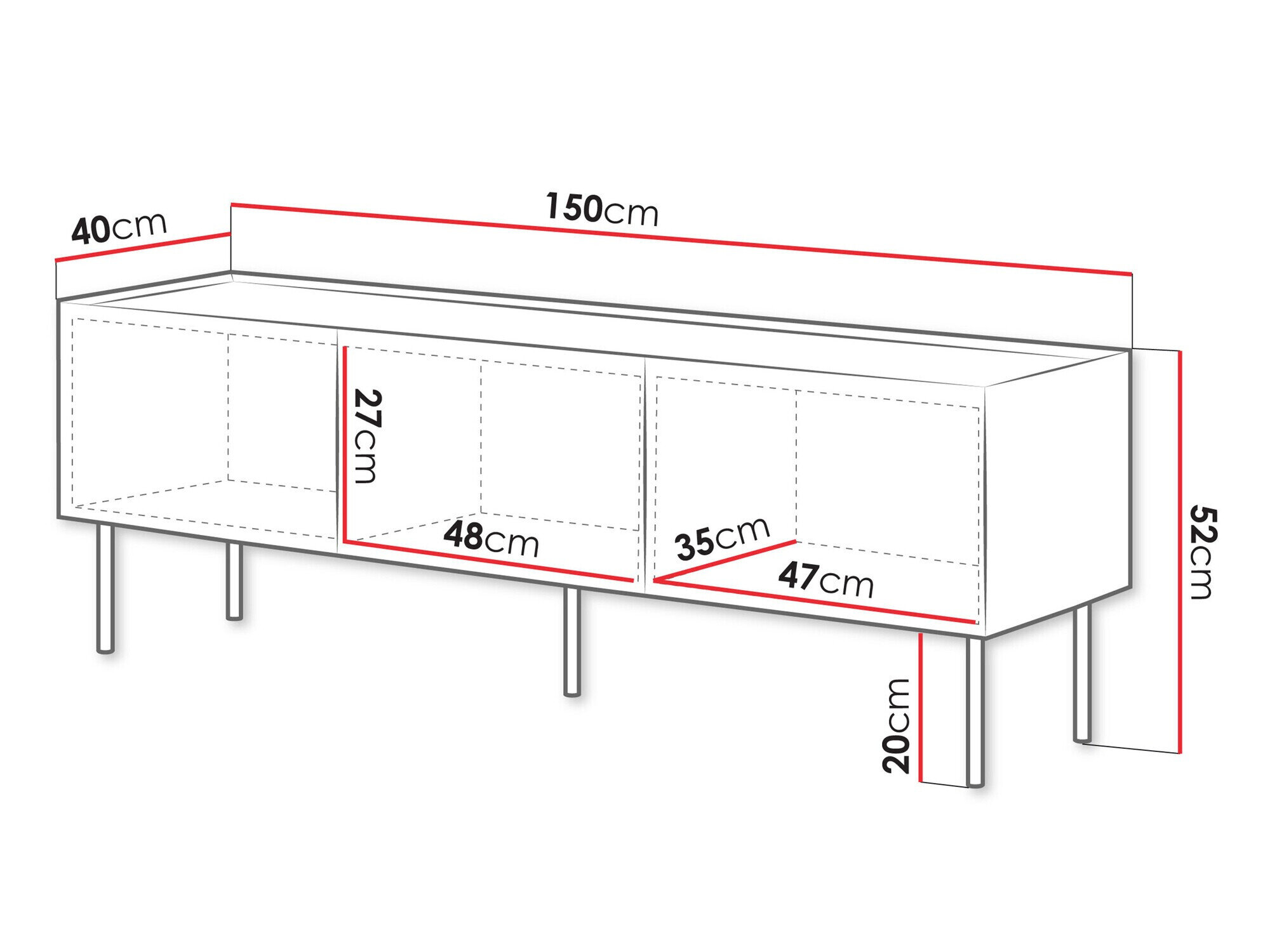 TV-bord Melbela 106 (Kashmir + Egetræ)