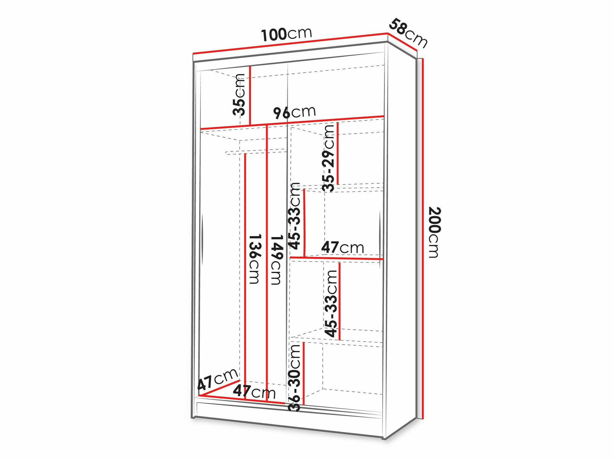 Garderobeskab Closico Fractor III (Kashmir)