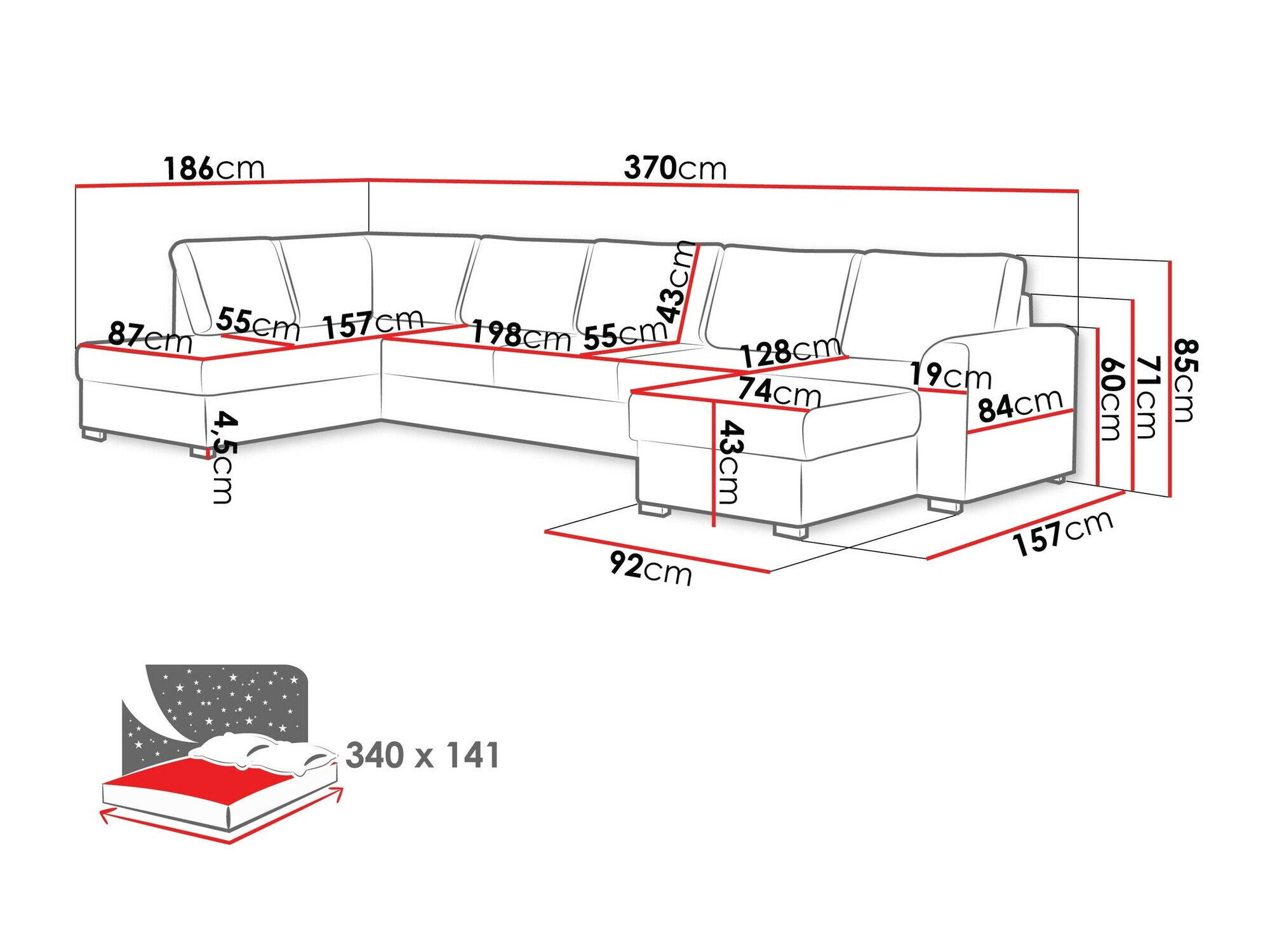 Hjørnesofa Comfivo 191 (Flow 06)
