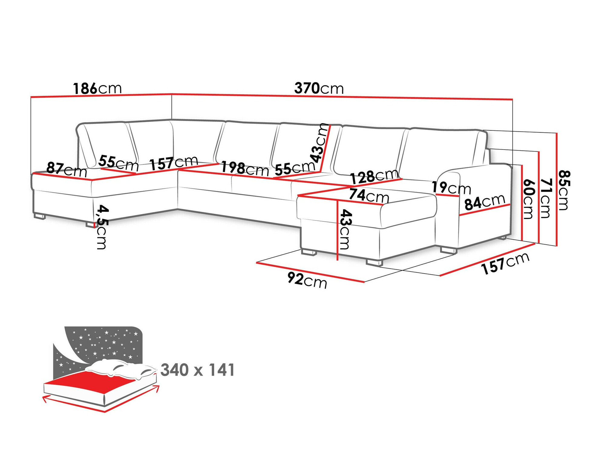 Hjørnesofa Comfivo Flumen I (Clara 215.02)