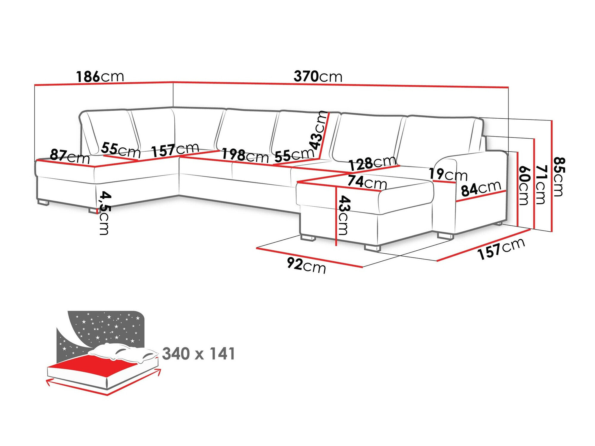 Hjørnesofa Comfivo Flumen I (Magic Velvet 2217)