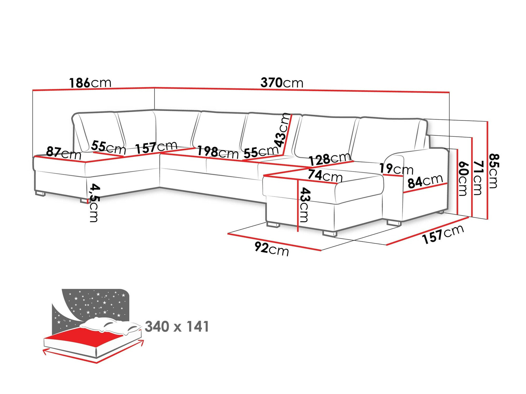 Hjørnesofa Comfivo Flumen I (Magic Velvet 2217)