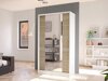 Kledingkast Closico Fractor V (Wit + Sonoma eik)