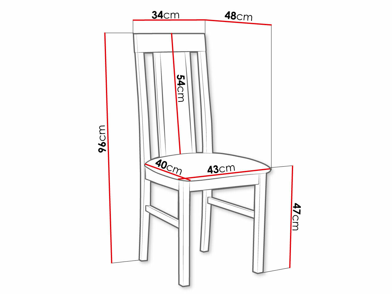 Stol Victorville 165 (Hvid)