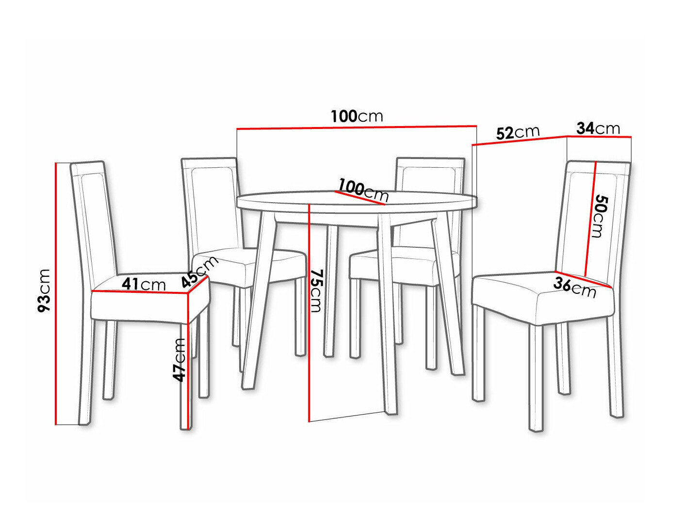 Spisestuesæt Victorville 255