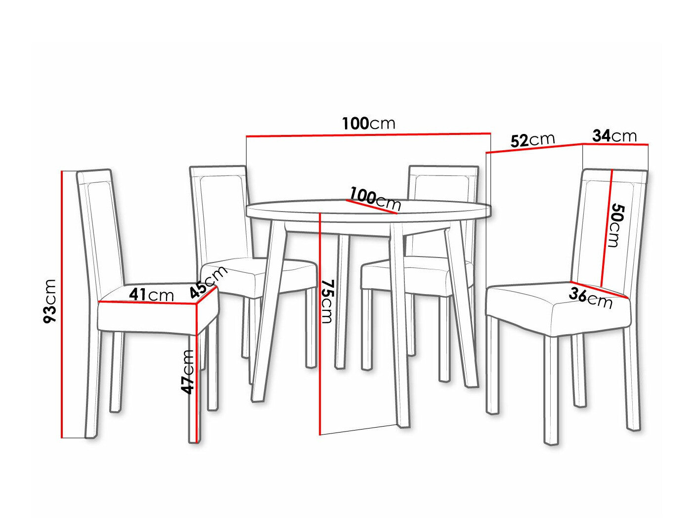 Spisestuesæt Victorville 255