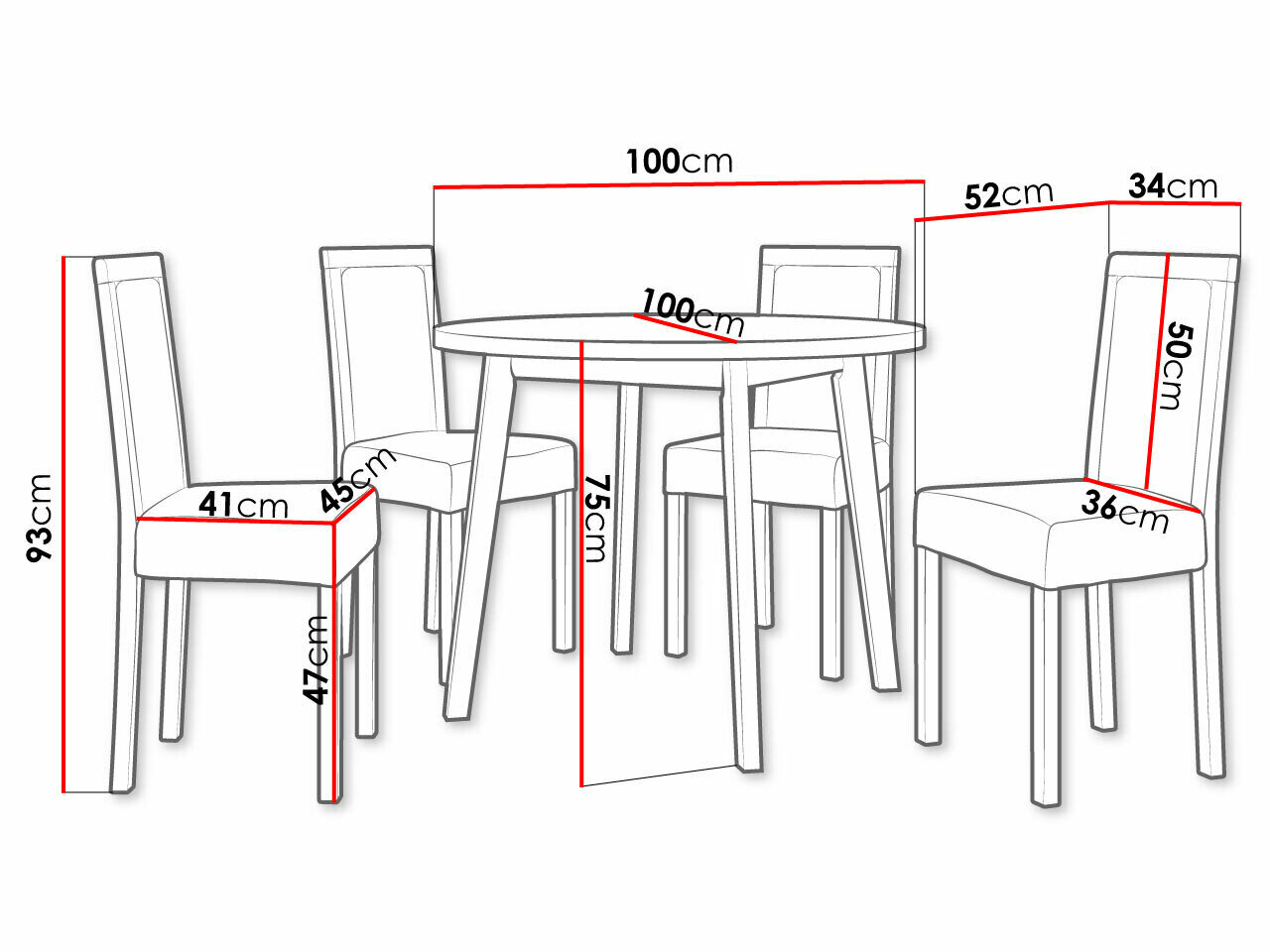 Spisestuesæt Victorville 257