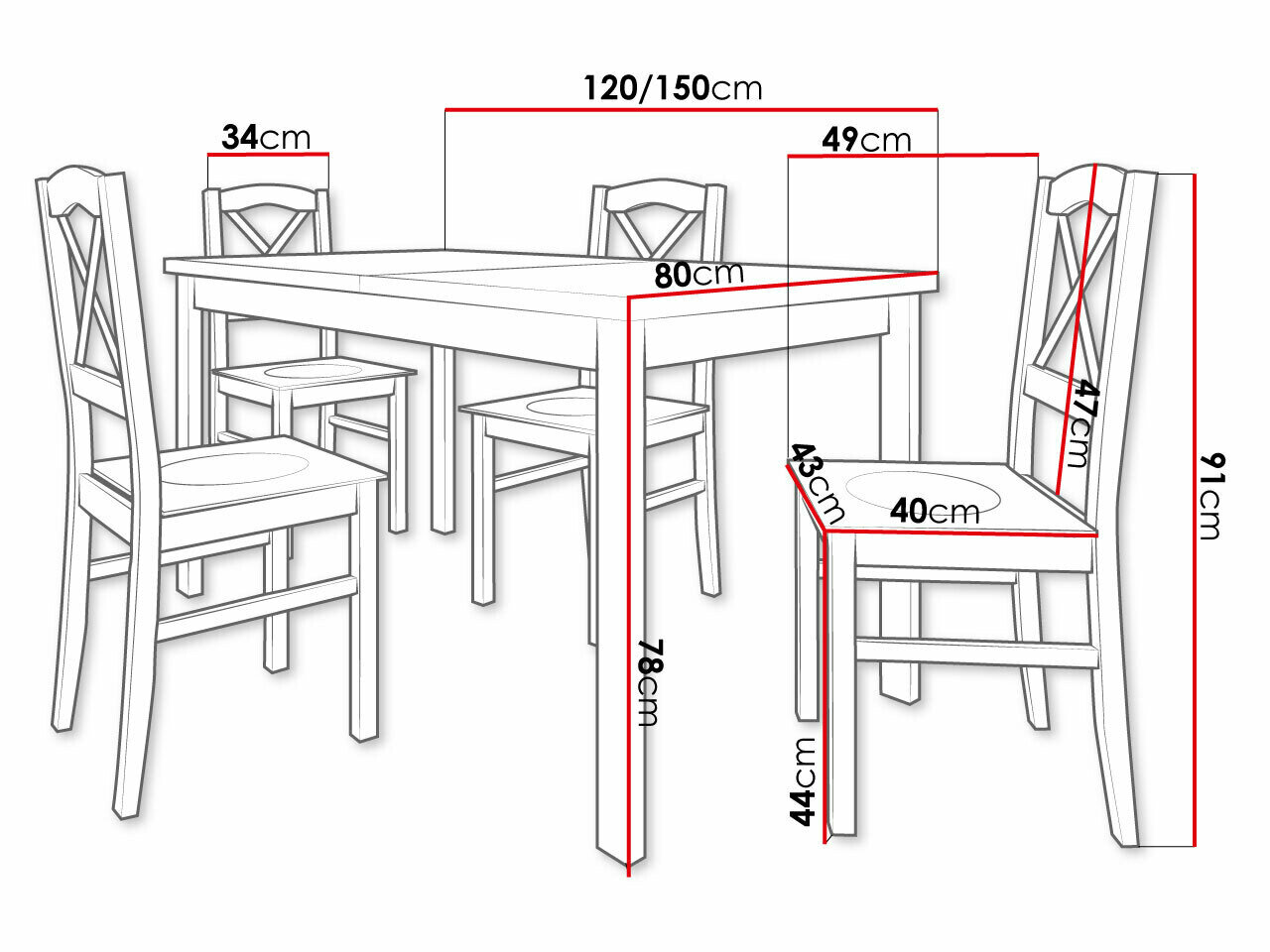 Spisestuesæt Victorville 281 (Hvid + Artisan eg)