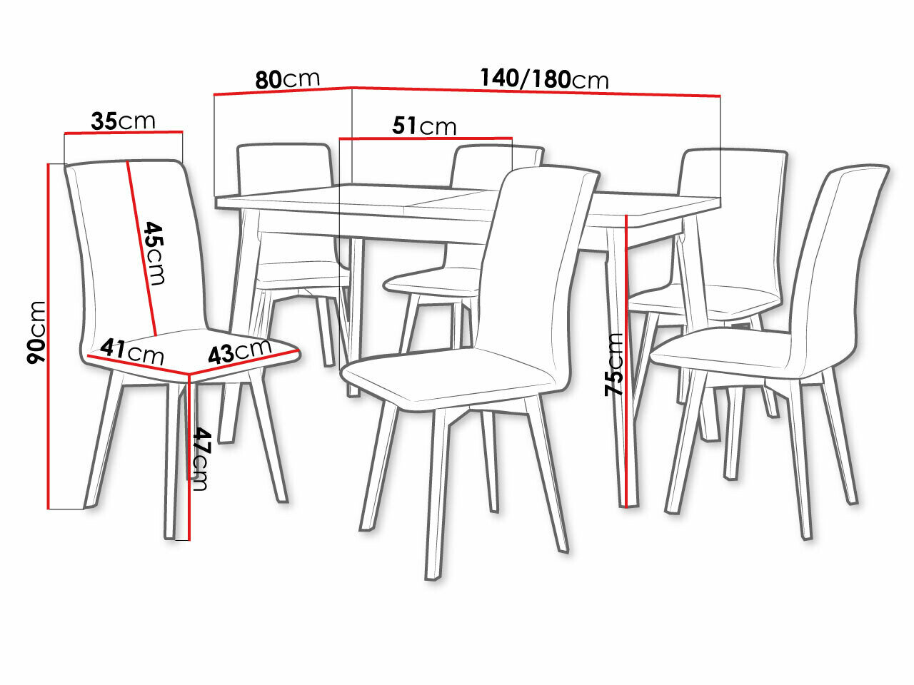 Spisestuesæt Victorville 290