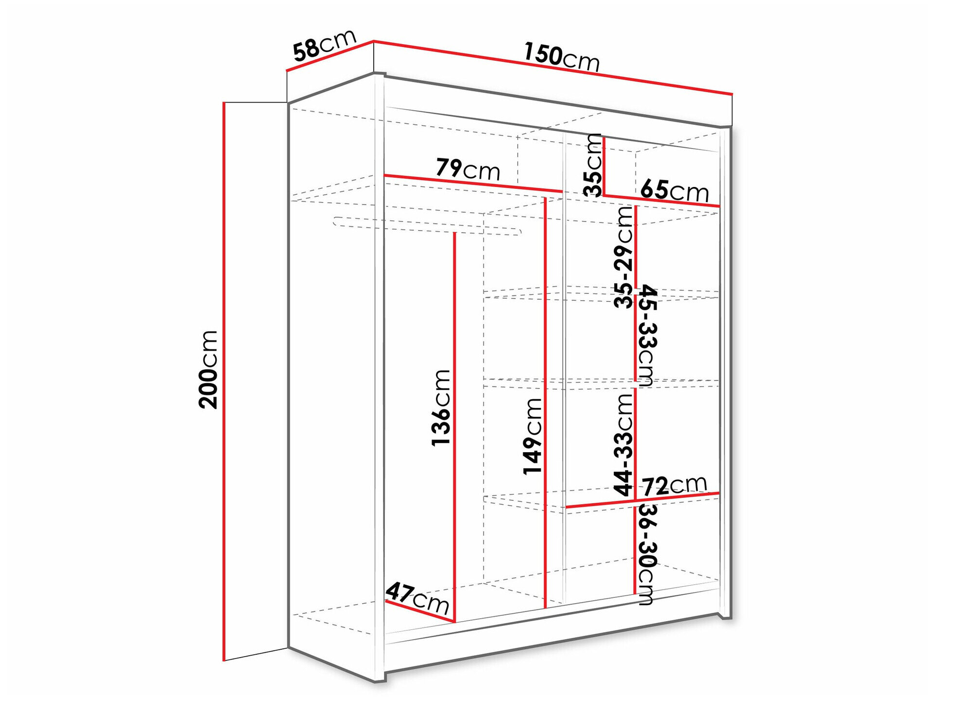 Garderobeskab Closico Camera II (Kashmir)