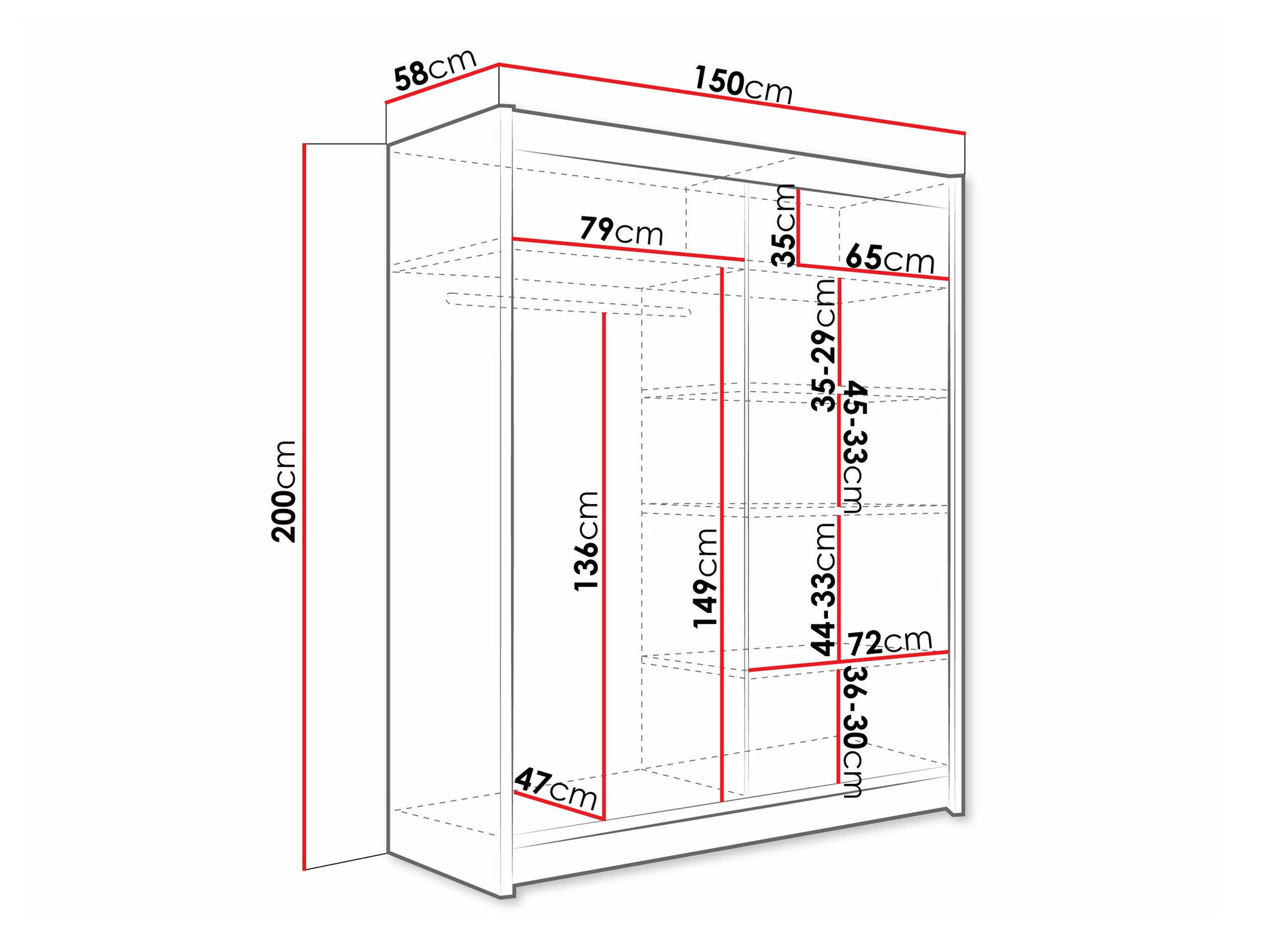 Garderobeskab Closico Camera II (Kashmir)