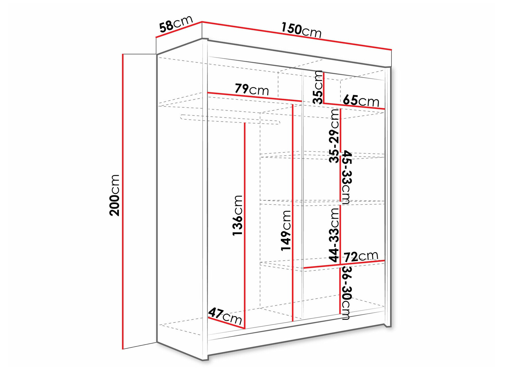 Garderobeskab Closico Camera IV (Kashmir)