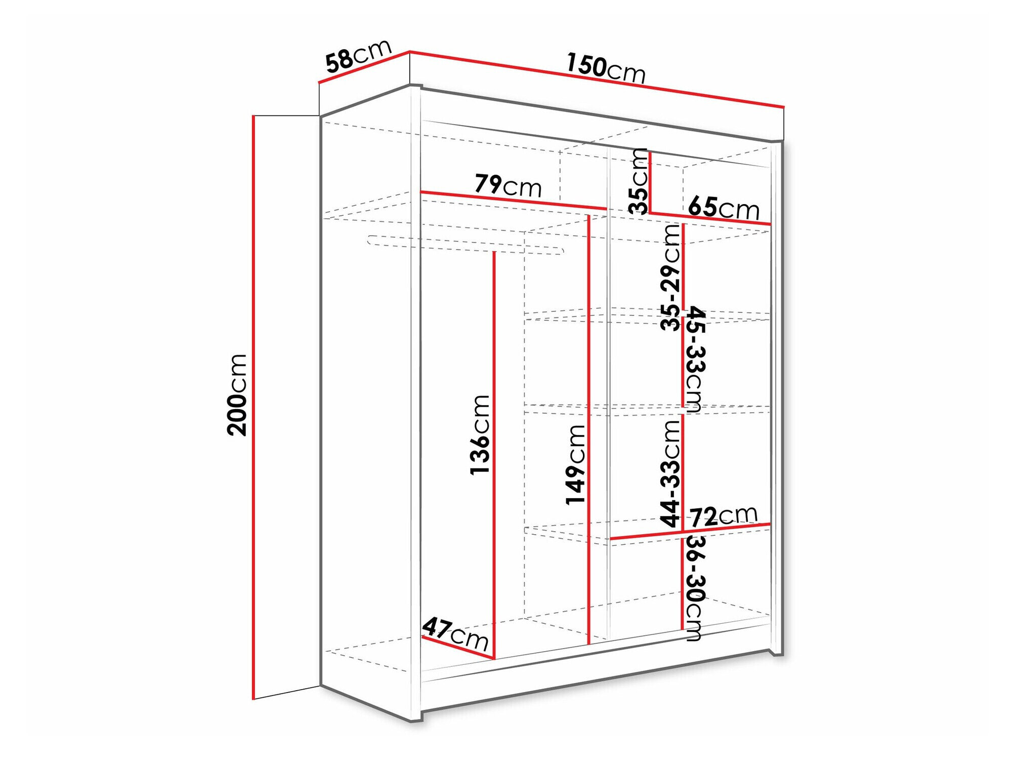 Garderobeskab Closico Camera V (Kashmir)